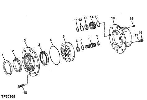 304H LOADER FOUR WHEEL DRIVE FRONT AND REAR AXLE DRIVE HOUSING HUB