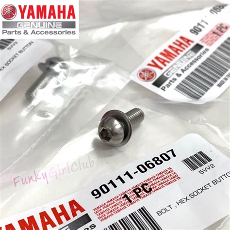 Cover Exhaust Screw Washer Ekzos Skru Allen Key Protector Cap For Yamaha Lc135 V4 V5 Y15zr Y15