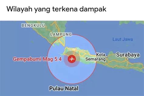 Terjadi Gempa Bumi Magnitudo Skala Richter Guncang Sukabumi