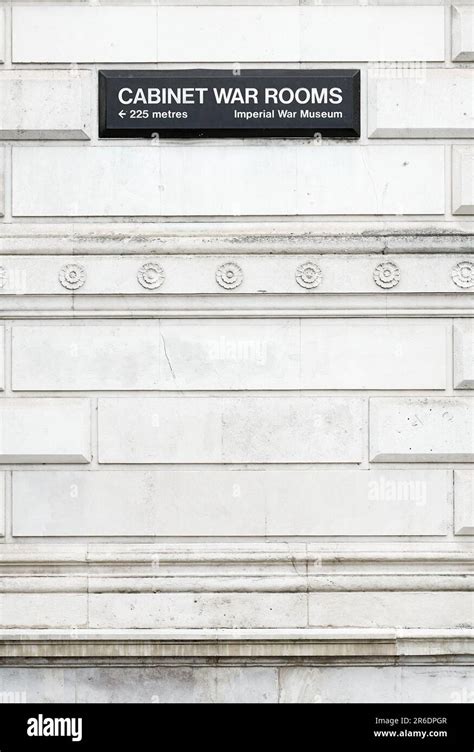 Streetsign For The Cabinet War Rooms And Imperial War Museum London