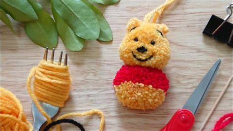 How To Make Winnie The Pooh Pompom Youtube