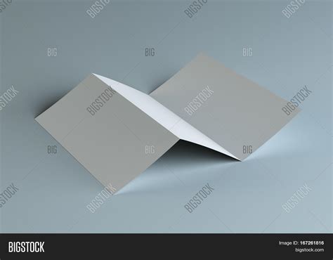 Blank Tri Fold Paper Image And Photo Free Trial Bigstock