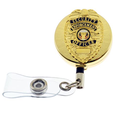 Security Enforcement Officer Retractable Id Badge Holder Seo Badge Reel