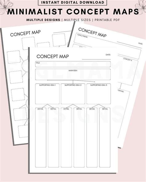 Concept Map Template Printable Concept Map Template Concept Map PDF