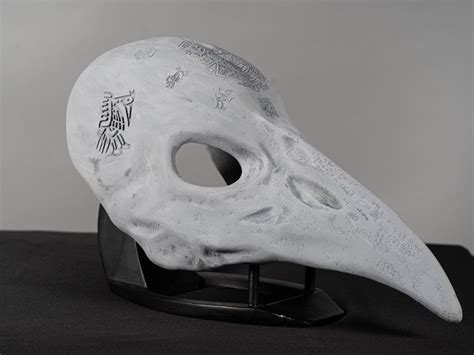 3d Printed Crow Skull Mask2 Unpainted Raven Skull Mask Diy Etsy