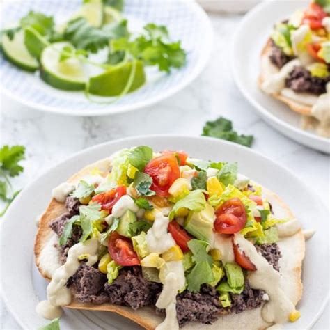 Vegan Black Bean Tostadas Haute And Healthy Living