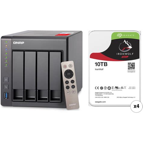 QNAP TS 451 40TB 4 Bay NAS Server Kit With Seagate NAS Drives