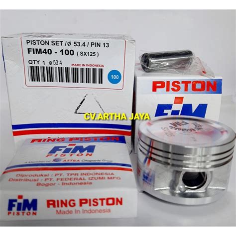 Jual PISTON KIT FIM FIM40 HONDA KARISMA KIRANA SUPRA X 125 SUPRA