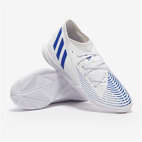 adidas Predator Edge 3 IN para niños Blanco Hi Res Azul Blanco