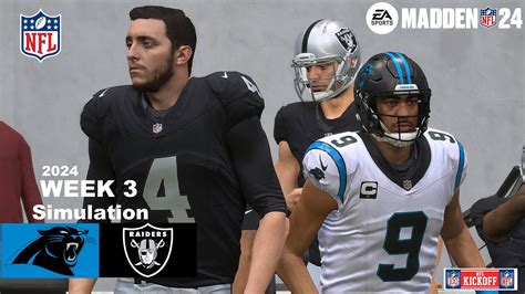 Madden 24 Carolina Panthers Vs Las Vegas Raiders Week 3 Madden 25