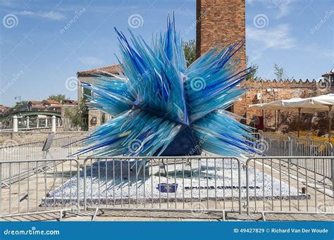 Blue Glass Sculpture In Murano Venice Italy Editorial Stock Image Image Of Crystal Craft