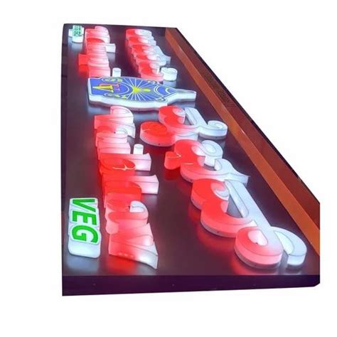 Led Printed D Acrylic Glow Sign Board For Outdoor X Feet Wxl At