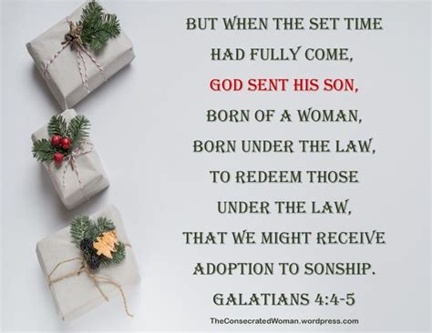 God Sent His Son | Christmas scripture, Verse of the day, Galatians