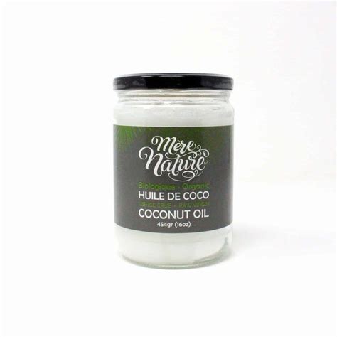 Huile de Coco Biologique MÈRE NATURE Aliments Merci