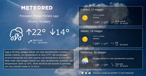 Previsioni Meteo Ferrara Domani Meteored