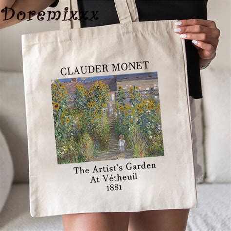 Claude Monet The Artist S Garden At V Theuil Print Graphic Shoulder