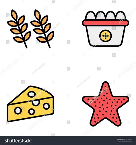 Pack Healthy Eating Flat Icons Stock Vector Royalty Free 1810229920