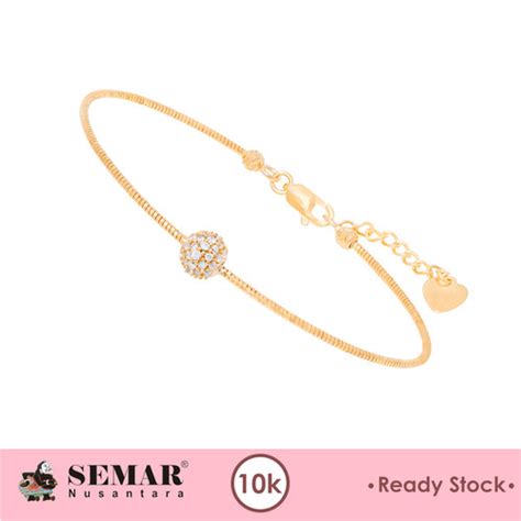 Promo Gelang Emas Choker Bola Batu Gold 10K Semar Nusantara Cicil 0 3x