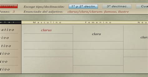 Aula De Latín Declinación De Adjetivos De 1a Y 2a Clases