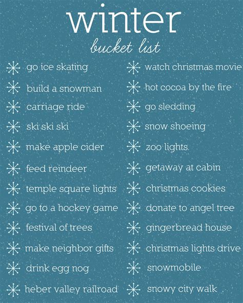 Winter Bucket List The Wood Connection Blog Winter Bucket List