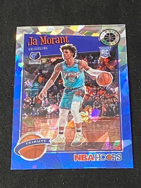 Lot Mint 2019 20 NBA Hoops RC Blue Cracked Ice Prizm Ja Morant