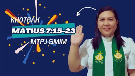 KHOTBAH MATIUS 7 15 23 MTPJ GMIM MINGGU 14 JANUARI 2024 Hal