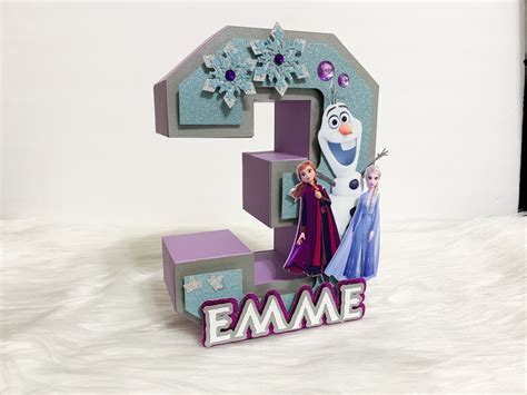 Frozen Birthday Luxury 3d Numbers Frozen Party Decoration Etsy