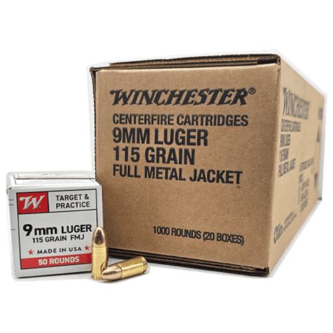 Rounds Of Bulk Mm Ammo By Winchester Gr Fmj Off