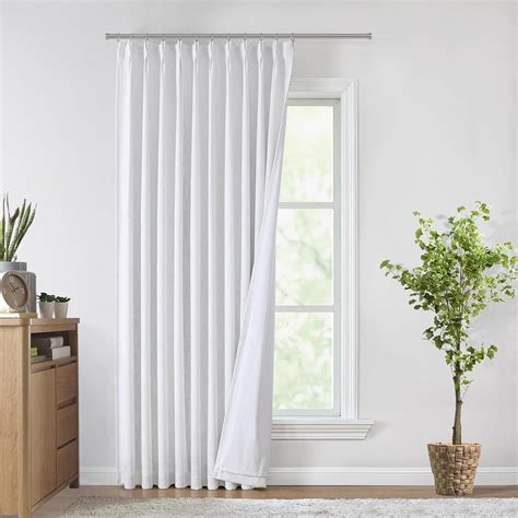 Amazon Vision Home White Pinch Pleated Full Blackout Curtains