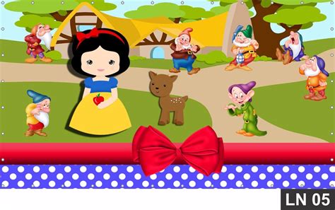 Painel De Festa Branca De Neve Cute Baby 2 00x1 00m Lona R 54 00 Em