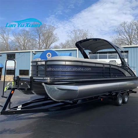 Houseboat 23 Ft Luxury Floating Pontoon Boat Fiberglass Yacht Pontoon