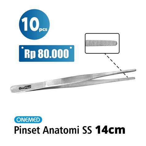 Pinset Anatomi Cm Stainless Steel Pcs Onemed Syaf Unica Indonesia