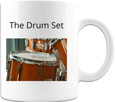 Drum Set Mug Coffee Mug White Etsy