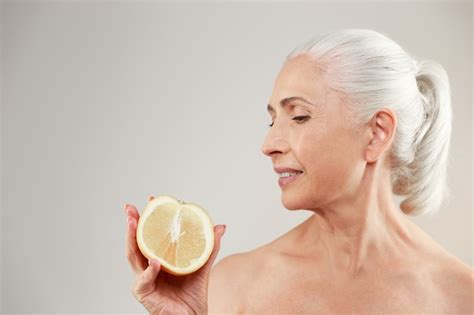 Free Photo Beauty Portrait Of An Attractive Half Naked Elderly Woman