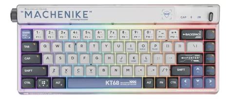 Machenike Kt68 Teclado Rgb Tri Mode Hot Swap Pbt Switch Red Cor De Teclado Branco MercadoLivre