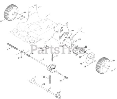 Toro 21199 Toro 30 Timemaster Walk Behind Mower Sn 400000000 402081999 Rear Wheel Height