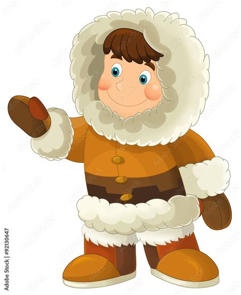 Cartoon eskimo - illustration for the children Stock Illustration ...