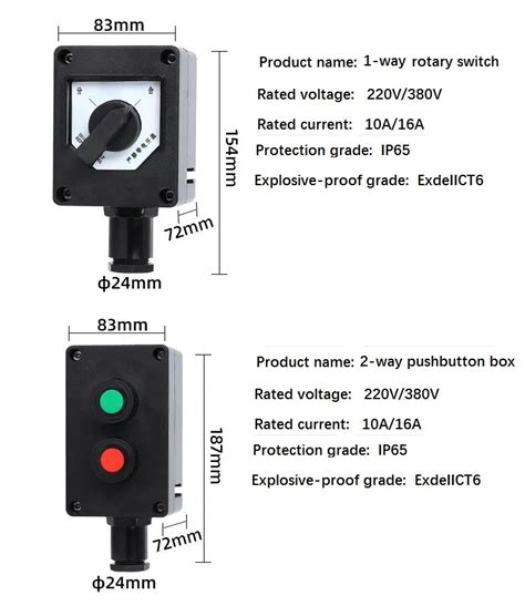 Fiberglass Box Frp Push Button Box Ip Waterproof Explosion Proof