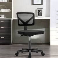 Height Adjustable Armless Home Office Chair with Lumbar Support - N/A ...