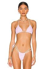 Vdm Reversible Blair Bikini Top In Kaleidoscope Swirl Bubble Gun