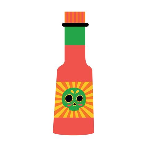 sauce hot bottle product 11146695 Vector Art at Vecteezy