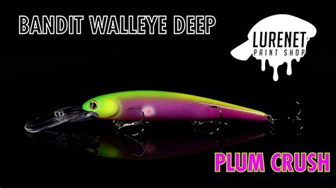 Bandit Walleye Deep Plum Crush Lurenet Paint Shop Custom Painted