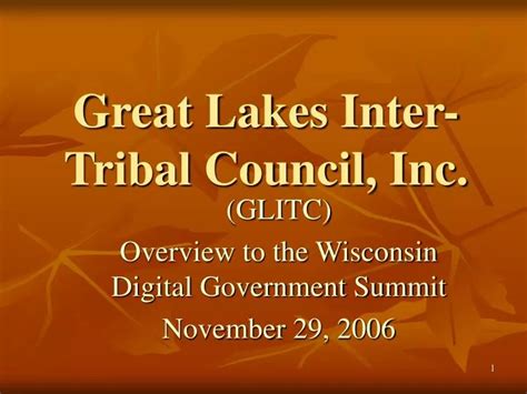 Ppt Great Lakes Inter Tribal Council Inc Powerpoint Presentation