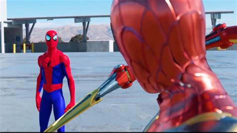 Spider Man Battle Full Fight Ffh Vs Spider Verse Vs Iron Spider