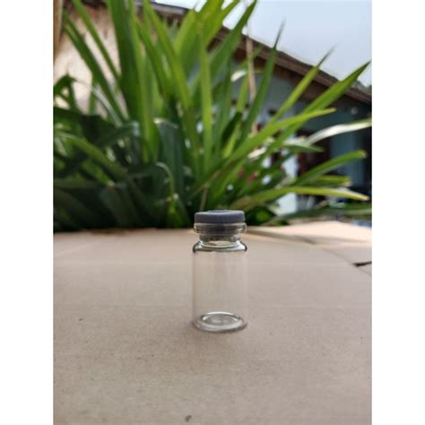 Jual Botol Kaca Vial Bening Ml Botol Tester Ml Tutup Karet Shopee