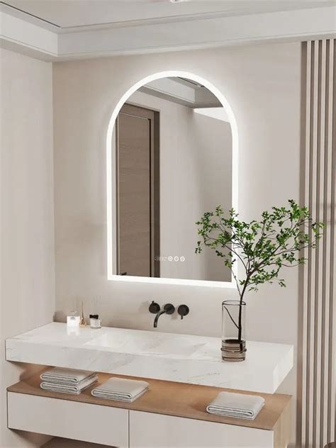 Luvodi Illuminate Backlit Light Bathroom Vanity Mirror With Time And