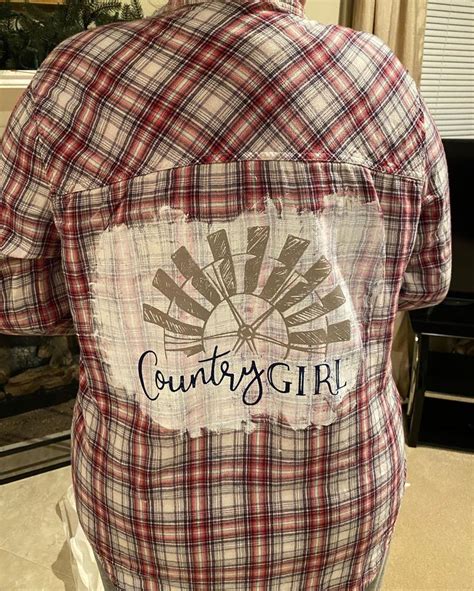 DIY Bleached Flannel Tshirt Upcycled Flannel In 2024 Upcycle Shirt