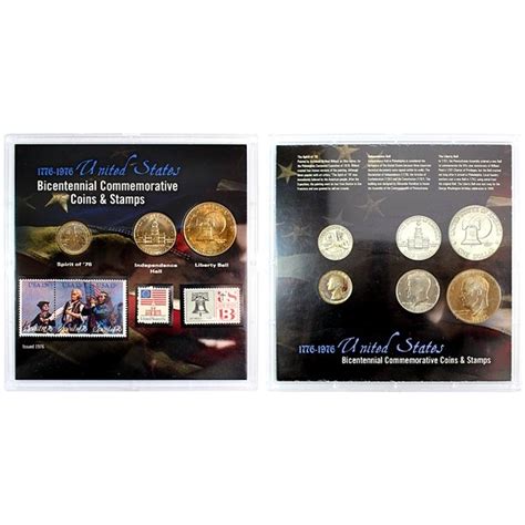 1776 1976 Us Bicentennial Coins & Stamps Set