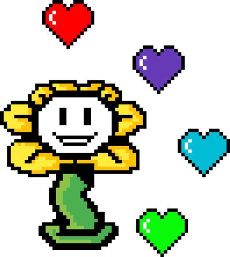 Flowey Undertale N Undertale Pixel Art Flowey Free Transparent Png