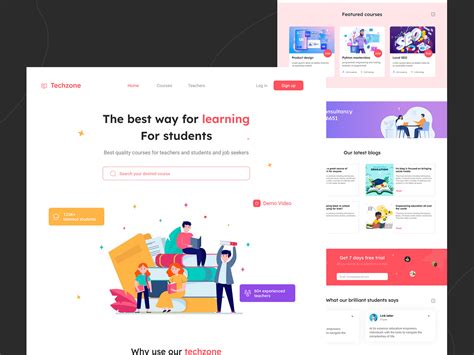 Educational website design by Ramimur Rahman on Dribbble